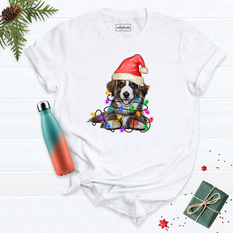 Shepherd Christmas Tree Lights Shirt, Christmas Dog Shirt, Dog Owner Shirt, Shepherd Mom Shirt, Dog Lover Shirt, Funny Animal Shirt.jpg
