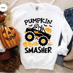 Halloween Gifts, Spooky Season Long Sleeve T-Shirt, Pumpkin Graphic Tees, Halloween Crewneck Sweatshirt, Ghost Hoodies a