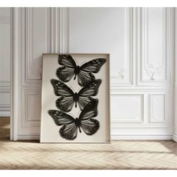 butterfly wall art aesthetic poster wall art trendy