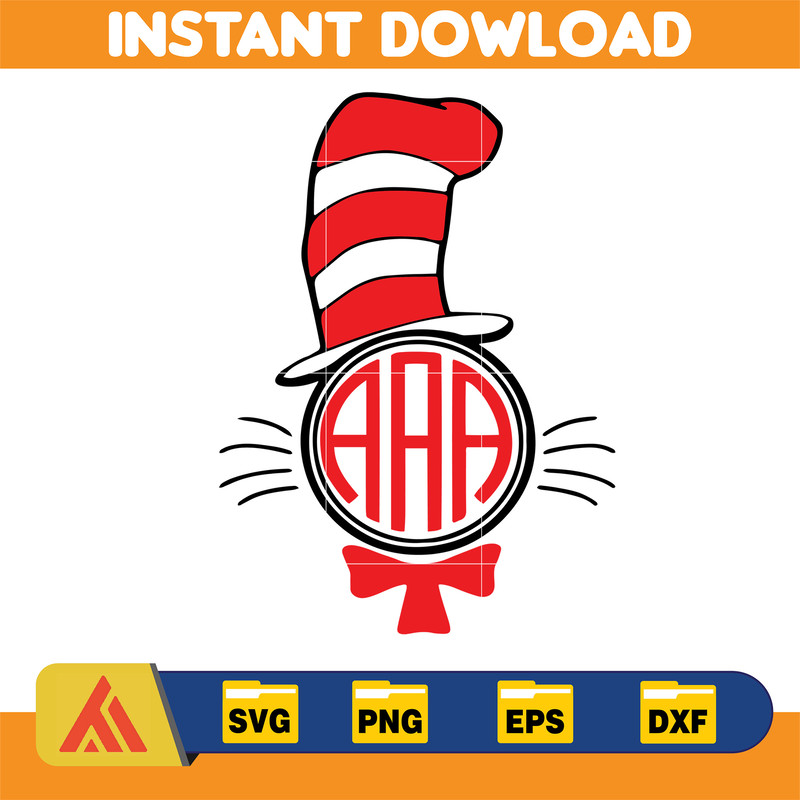 Dr Seuss Svg, Cat In The Hat SVG, Dr Seuss Hat SVG, Green Eggs And Ham Svg, Dr Seuss for Teachers Svg, Cricut, Thing Svg (976).jpg