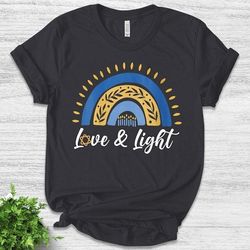 Love And Light Hanukkah Shirt, Menorah Shirt, Holiday Shirt, Chanukah Shirt, Festival of lights shirt,J ewish Celebratio