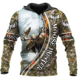 moose hunting t206 hoodie