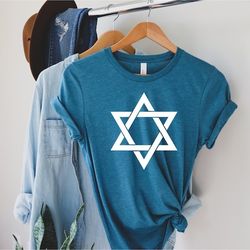 Star of David Shirt, Hanukkah Day, Jewish Tee, Hanukkah Shirt, Ecological Awareness Jewish Celebration Shirt, Rosh Hasha