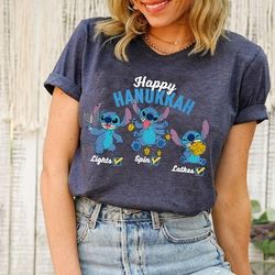 Stitch Hanukkah A Latke Shirt, Disneyland Hanukkah T-shirt, Festival Of Lights, Dreidel Days Shirt, Disneyland Holiday F