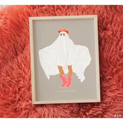 ghost aesthetic poster pink halloween decor cute halloween