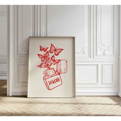 lighters aesthetic poster wall art trendy bedroom decor,