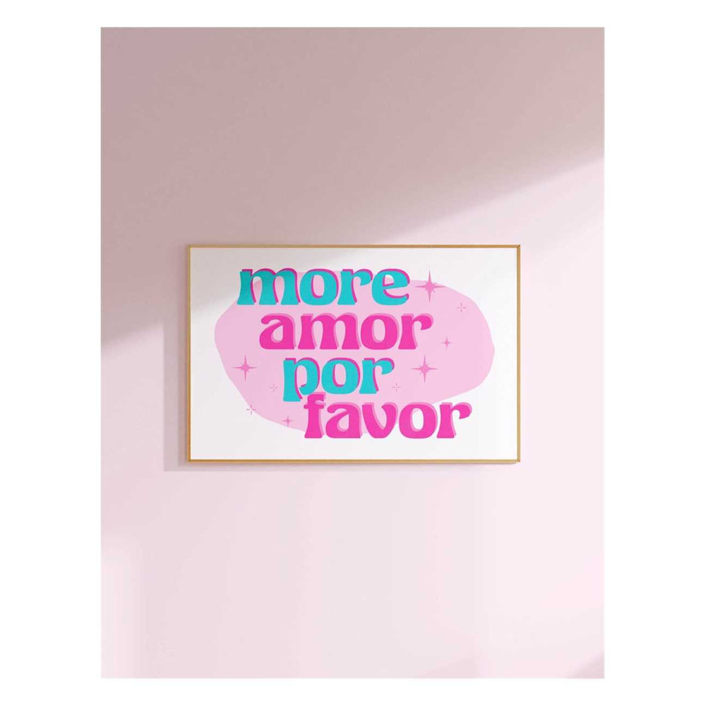 MR-241120239433-more-amor-por-favor-teal-wall-art-hot-pink-decor-funky-art-image-1.jpg