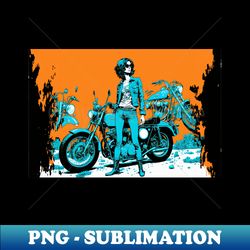three classic motorcycles - PNG Transparent Sublimation Design - Create with Confidence
