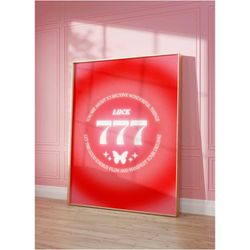 angel number poster spiritual affirmation wall art preppy