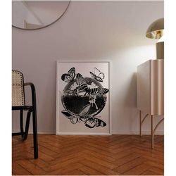 retro disco art print out poster funky decor,