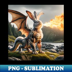 fire breathing bunny dragon 05 - Trendy Sublimation Digital Download - Perfect for Creative Projects
