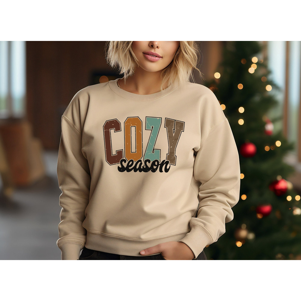 Cozy Season Sweatshirt, Get Cozy Sweatshirt, Cozy Season Merry Christmas, Christmas Sweatshirt, Winter Sweatshirt, Stay Home, Cozy Vibes Tee.jpg