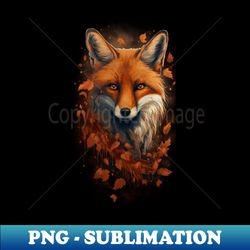 Autumn Fox - Unique Sublimation PNG Download - Instantly Transform Your Sublimation Projects