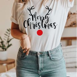 merry christmas deer shirt, merry christmas reindeer shirt, womens christmas shirt, christmas crewneck, xmas holiday gif