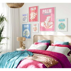 preppy travel poster gallery wall art set of