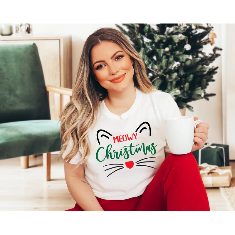 Merry Catmas Shirt, Funny Christmas Shirt, Holiday Shirt, Meowy Christmas,Cute Cat Shirt,Cat Christmas Shirt,Cat Lover Christmas,Kitten Xmas.jpg
