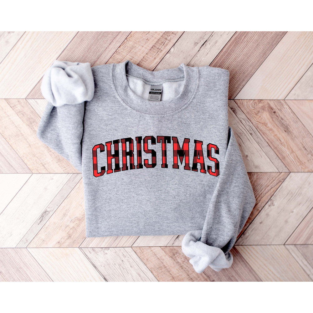 Buffalo Plaid Christmas Shirt, Christmas Sweatshirt, Cute Christmas Lover Gift, Tshirt for Christmas Season, Cute Xmas Day Buffalo Plaid T.jpg