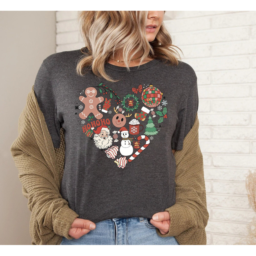 Retro Christmas Sweatshirt, Christmas Ornaments Tee, Love Christmas T-shirt, Pink Christmas Tee, Rudolph Christmas Tee, Santa Claus T-shirt.jpg
