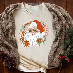 retro santa shirt, christmas shirt, women christmas santa shirts, cute vintage santa shirt, classic christmas shirt, vin