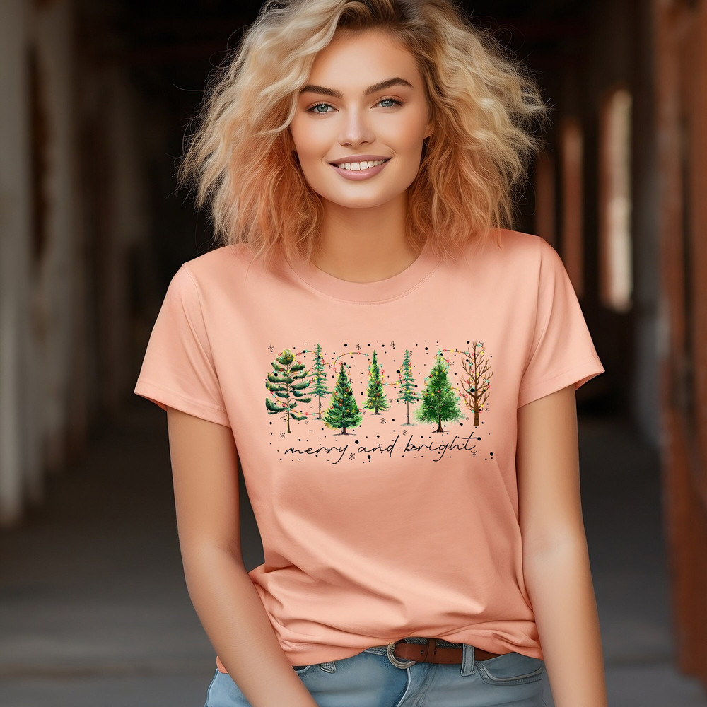 Trendy Christmas Trees Shirt, Christmas Shirts for Women, Christmas Tee, Christmas Tee, Shirt For Christmas,Cute Christmas Shirt,Holiday Tee.jpg