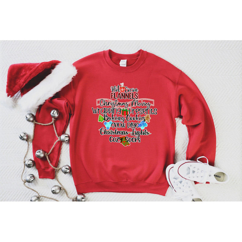 Hot Cocoa Christmas Movies Long Sleeves Shirt, Wrapping Presents shirt, Baking Cookies, Snow days, Lights shirt, Cozy socks shirt, Cute Xmas.jpg