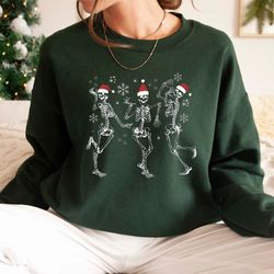 skull winter shirt, skull tshirt with santa hat, christmas tshirt, cute winter gift, merry christmas, christmas season l