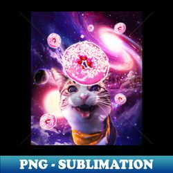 Space Galaxy Cat With Donut - Exclusive Sublimation Digital File - Bold & Eye-catching