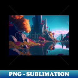Fantasy landscape artwork - Modern Sublimation PNG File - Spice Up Your Sublimation Projects