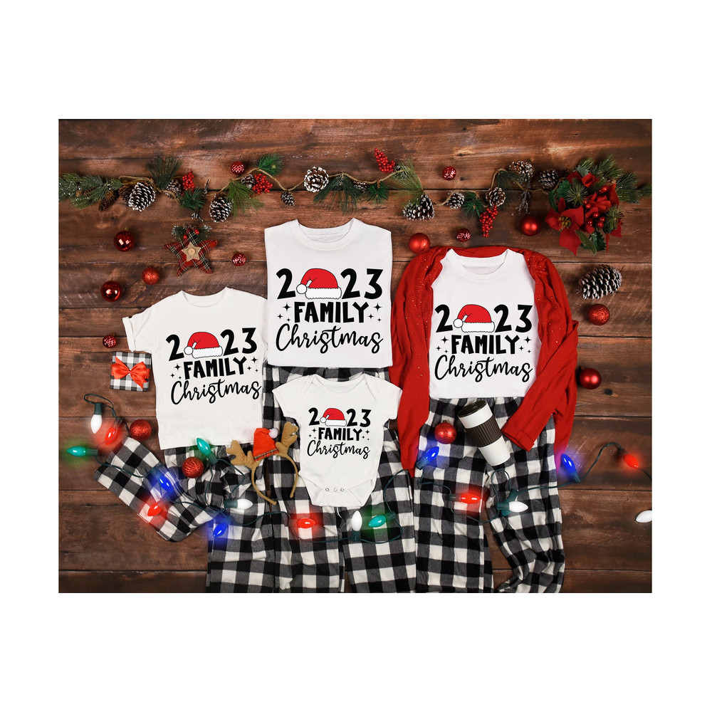 2023 Family Christmas Shirt, Matching Adult Youth Xmas Party Tees,, Fam Christmastime Tee, Merry Christmas Holiday Santa Celebration T-shirt.jpg