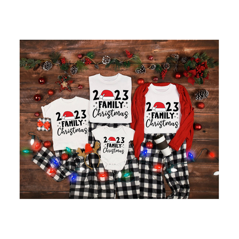 2023 Family Christmas Shirt, Matching Adult Youth Xmas Party Tees,, Fam Christmastime Tee, Merry Christmas Holiday Santa Celebration T-shirt.jpg