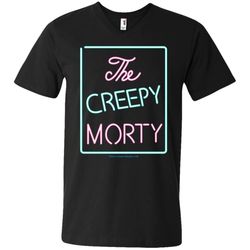 rick and morty the creepy morty men v-neck t-shirt