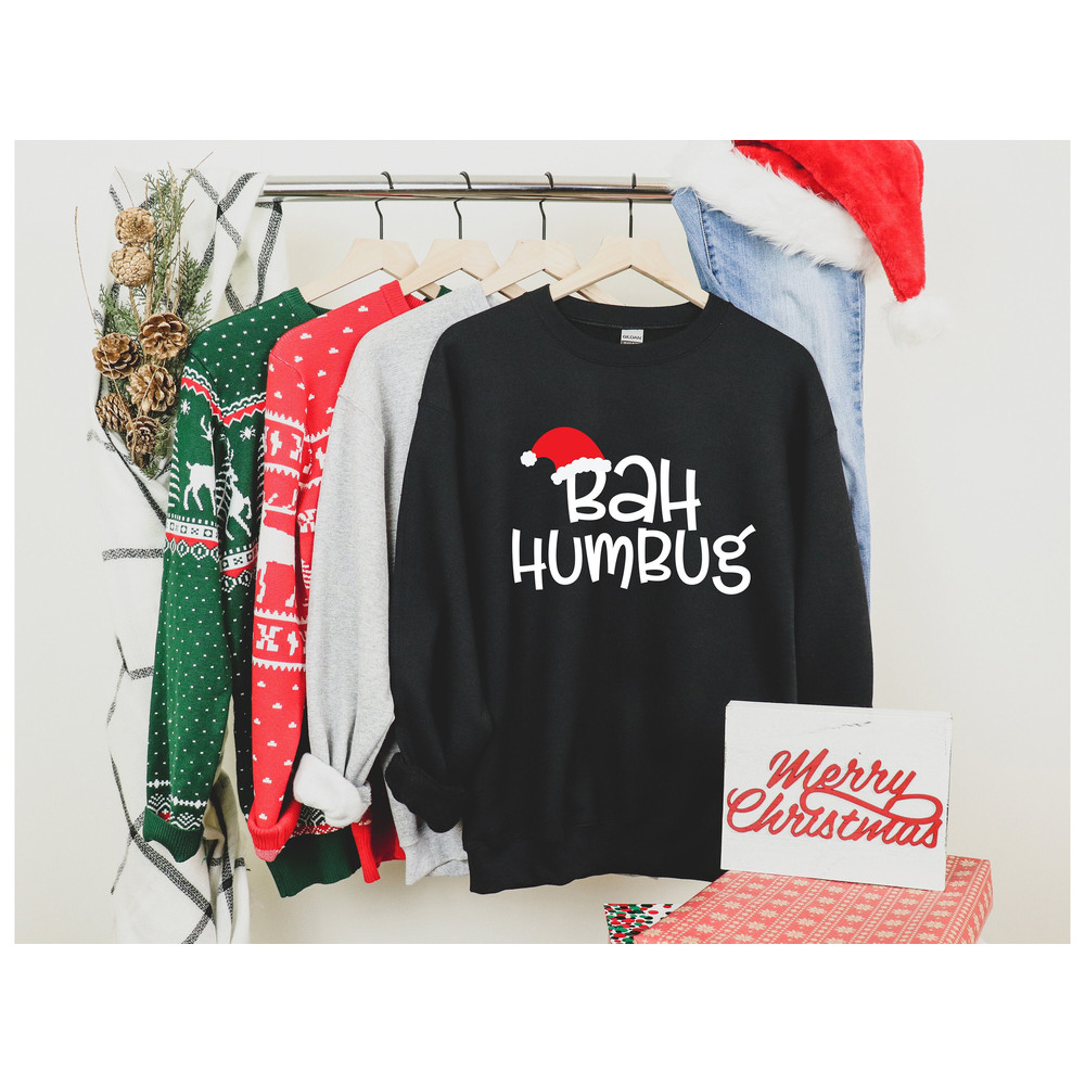 Bah Humbug Sweatshirt, Funny Christmas Sayings Hoodie Ugly Xmas Sweater for men Funny Gift Idea Present Holidays Men's Tacky Christmas Tee.jpg
