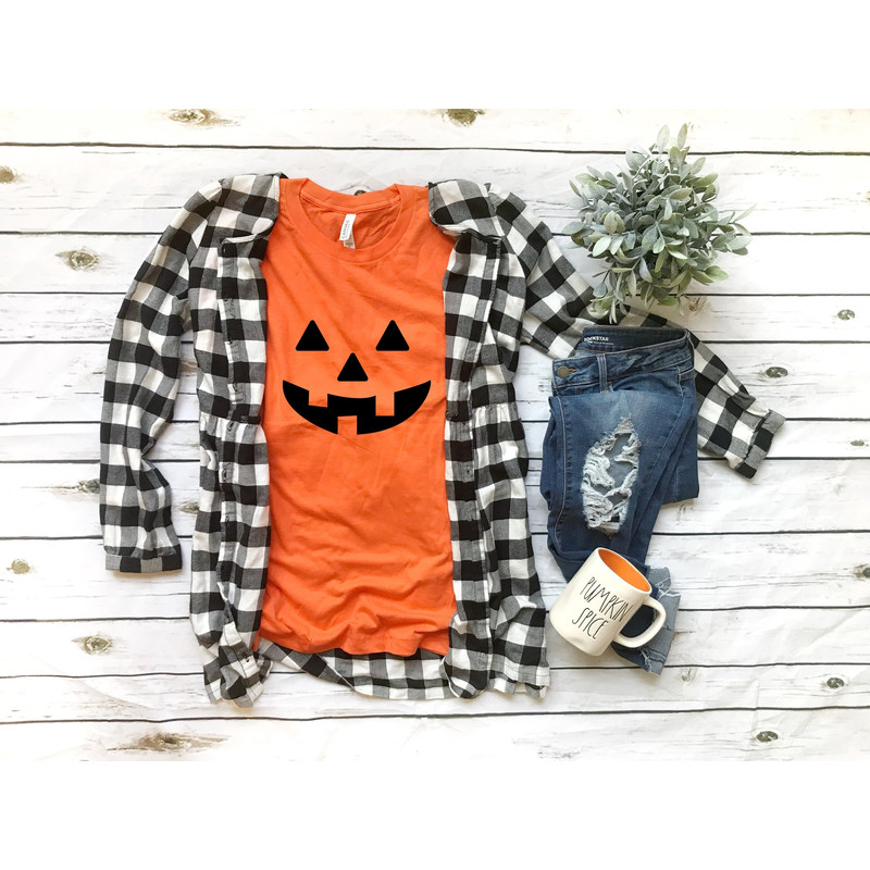 Cute halloween outfit- Jack- O-lantern shirt- Women's halloween shirt- halloween costume shirt - Pumpkin shirt- Women's funny halloween top.jpg