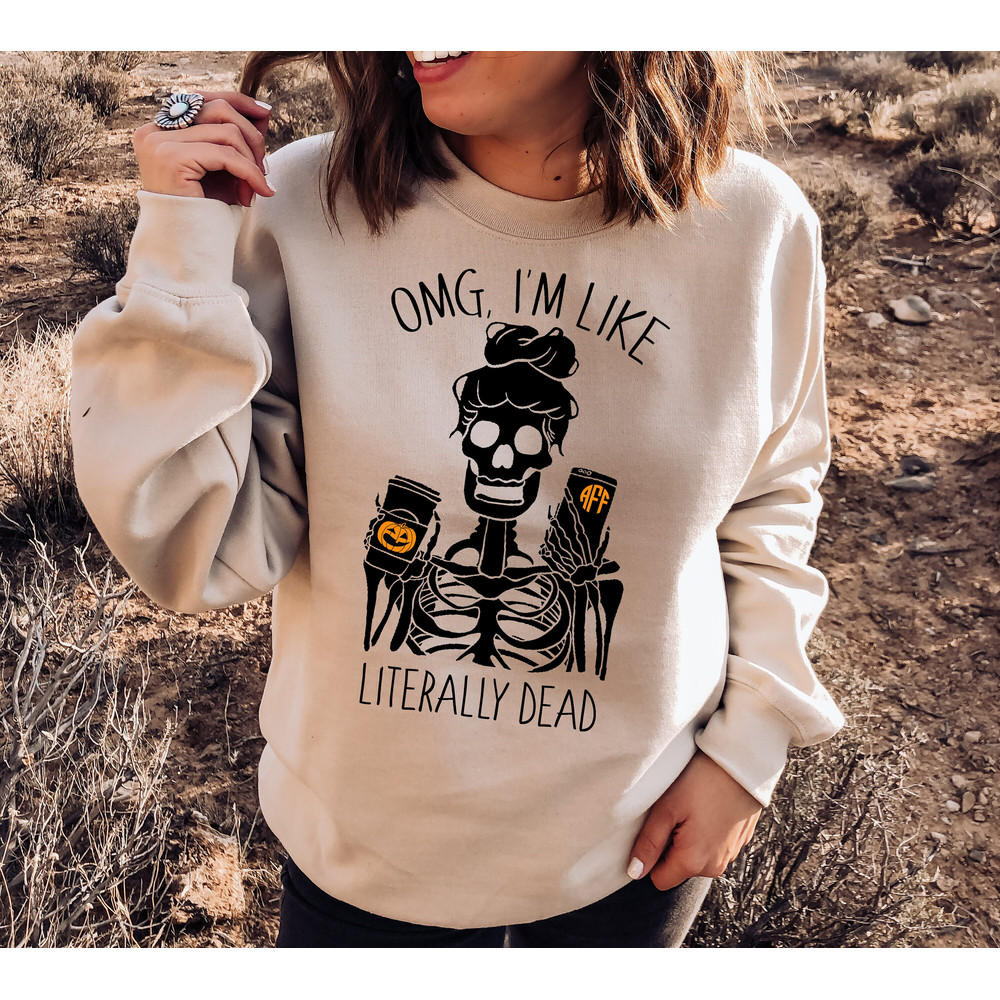 Fall Crewneck Sweatshirt, Womens Fall Sweatshirt, Halloween Shirt, Monogram Sweatshirt, Custom Sweatshirt for Women, Fall Shirt, Halloween.jpg