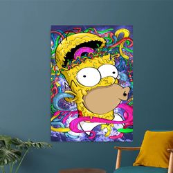 the simpsons, disney homer simpson, simpsons, homer cartoon funny wallpaper wall art canvas posters prints painting pic