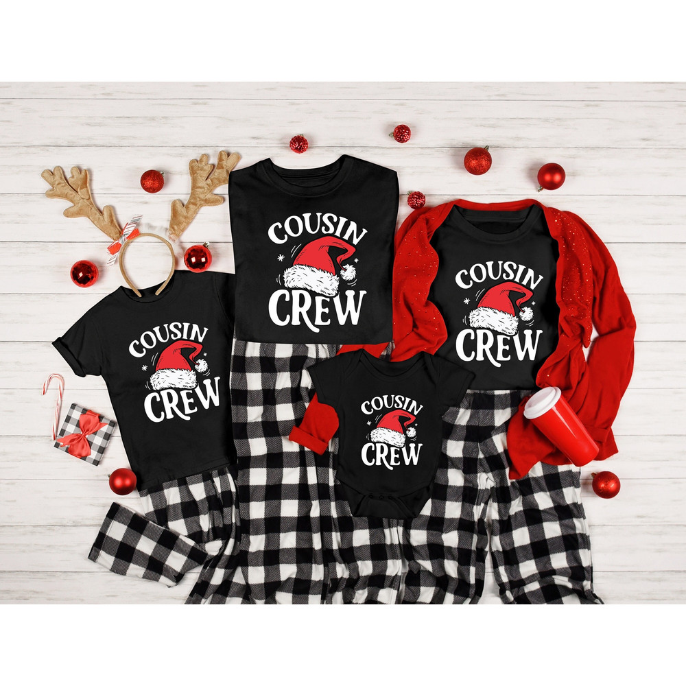 Christmas Cousin Crew Shirt, Cousin's Matching Shirt, 2023 Christmas Shirt for Cousins, Cute Cousin Tees with Santa Hat Cousin Vacation Gift.jpg