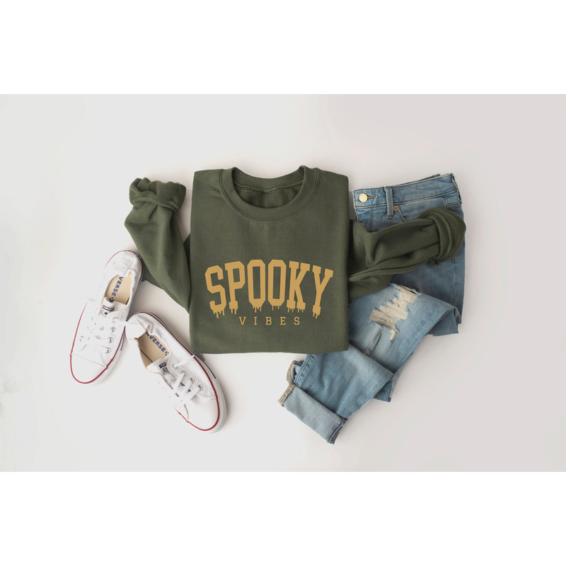 Womens Halloween Sweatshirt, Halloween Shirt, Halloween Sweater, Ghost Sweatshirt, Spooky Vibes, Spooky babe, Retro Halloween Sweatshirt.jpg