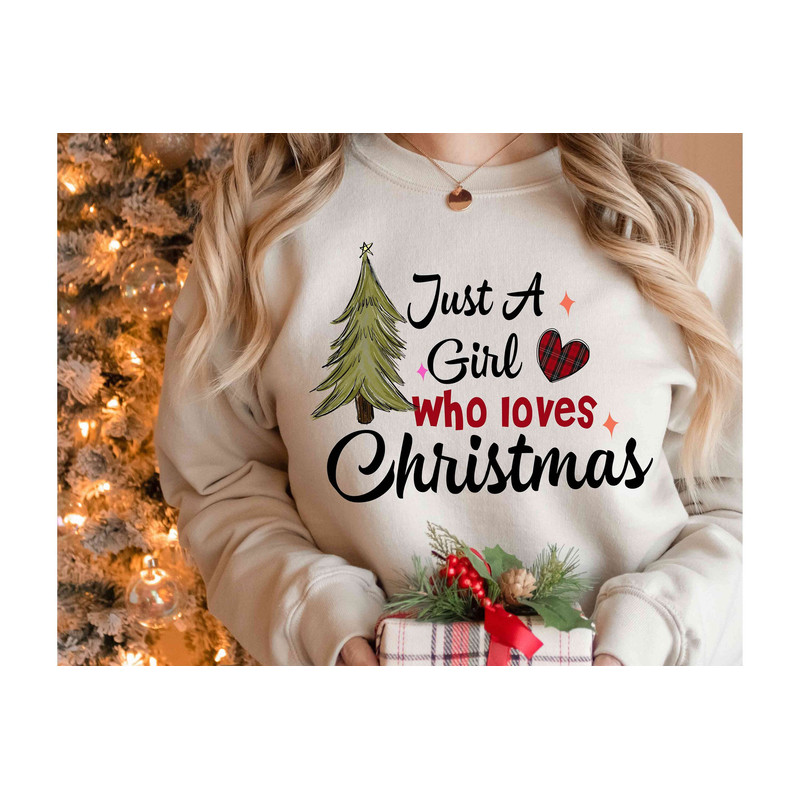 Christmas Sweatshirt, Just A Girl Who Loves Christmas Shirt, Christmas Party,Xmas Shirt, 023 Happy New Year,Cozy Winter Vibes,Christmas Gift.jpg
