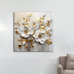 flower canvas painting, modern decor ideas for your home and office natural and vibrant home wall decor-1