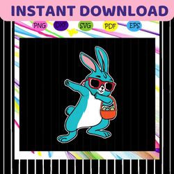 dabbing easter bunny svg, easter day svg, bunny easter svg, easters for silhouette, files for cricut, svg, dxf, eps, png