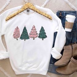 merry christmas tree sweatshirt, merry bright christmas sweatshirt, holiday sweater, womens holiday shirt, winter shirt