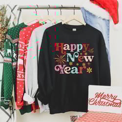 new years eve sweatshirt, hello 2023 happy new years shirt, happy new year festive party shirts for women tee,cute party