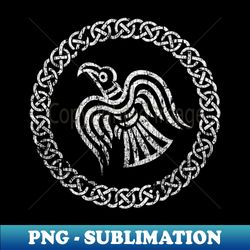 raven of odin viking knotwork distressed - PNG Transparent Sublimation Design - Revolutionize Your Designs