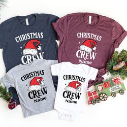 personalized christmas crew shirt, custom family matching shirt, 2023 christmas matching shirt, cute christmas tees, fam
