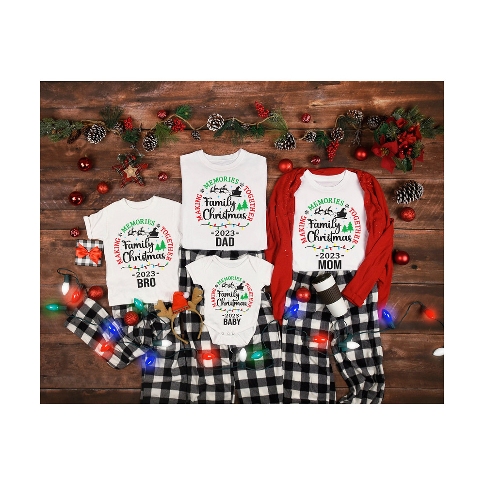 We Are Family Making Memories Together Christmas Shirt, Custom We Are Family Tshirt, Making Memories Family Christmas Tee,We Are Family 2023.jpg