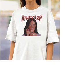 jennifers body! classic t-shirt, jennifer's body shirt - scary movie print tee - megan fox top - horror movie, gift for