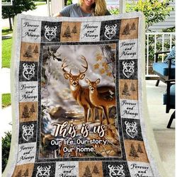 hunting fleece blanket | adult 60&21580 inch | youth 45&21560 inch | colorful | bk2152