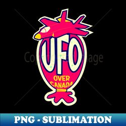 UFO over Canada - Retro PNG Sublimation Digital Download - Transform Your Sublimation Creations