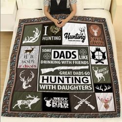 hunting fleece blanket | adult 60&21580 inch | youth 45&21560 inch | colorful | bk3648