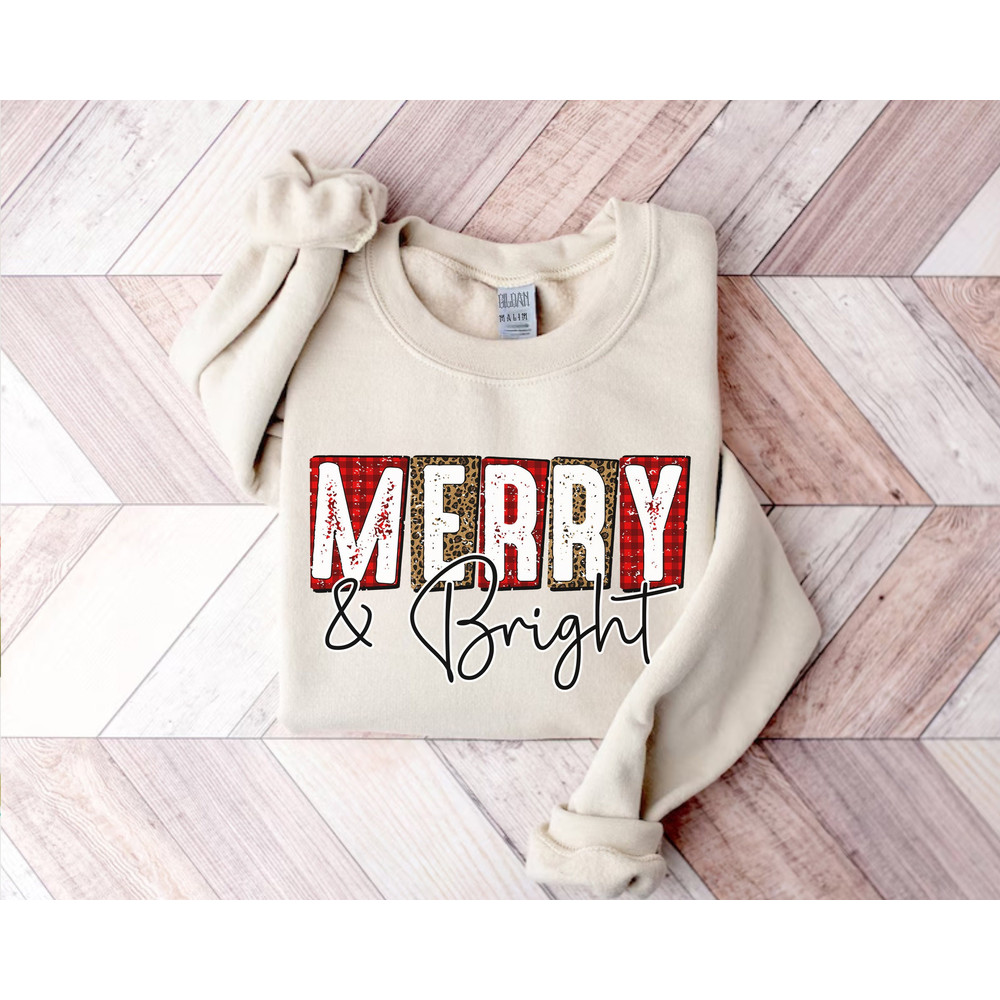 Christmas Sweatshirt, Womens Christmas Sweatshirt, Merry Bright, Christmas Sweatshirt For Women, Christmas Women, Merry Christmas Sweatshirt 1.jpg
